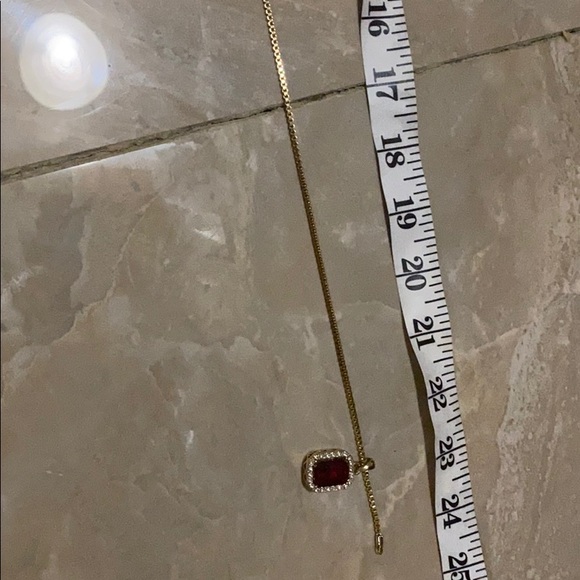 Gold Rhinestone Necklace - Picture 6 of 8